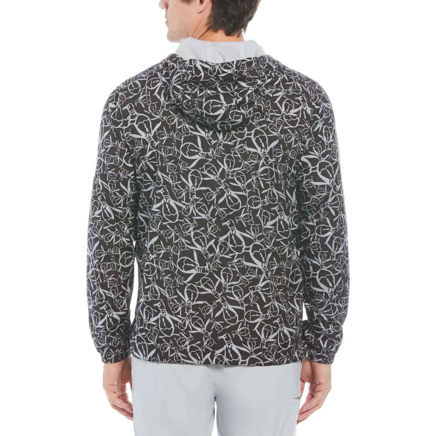 Original Penguin 1/4 Zip Penguin Print Golf Windbreaker Jacket 4 Original Penguin 1/4 Zip Penguin Print Golf Windbreaker Jacket - Image 2