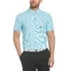 Original Penguin All Over Textured Mini Golf Print Polo Shirt -Original Penguin All Over Textured Mini Golf Print Polo Shirt Bluebird Original Penguin