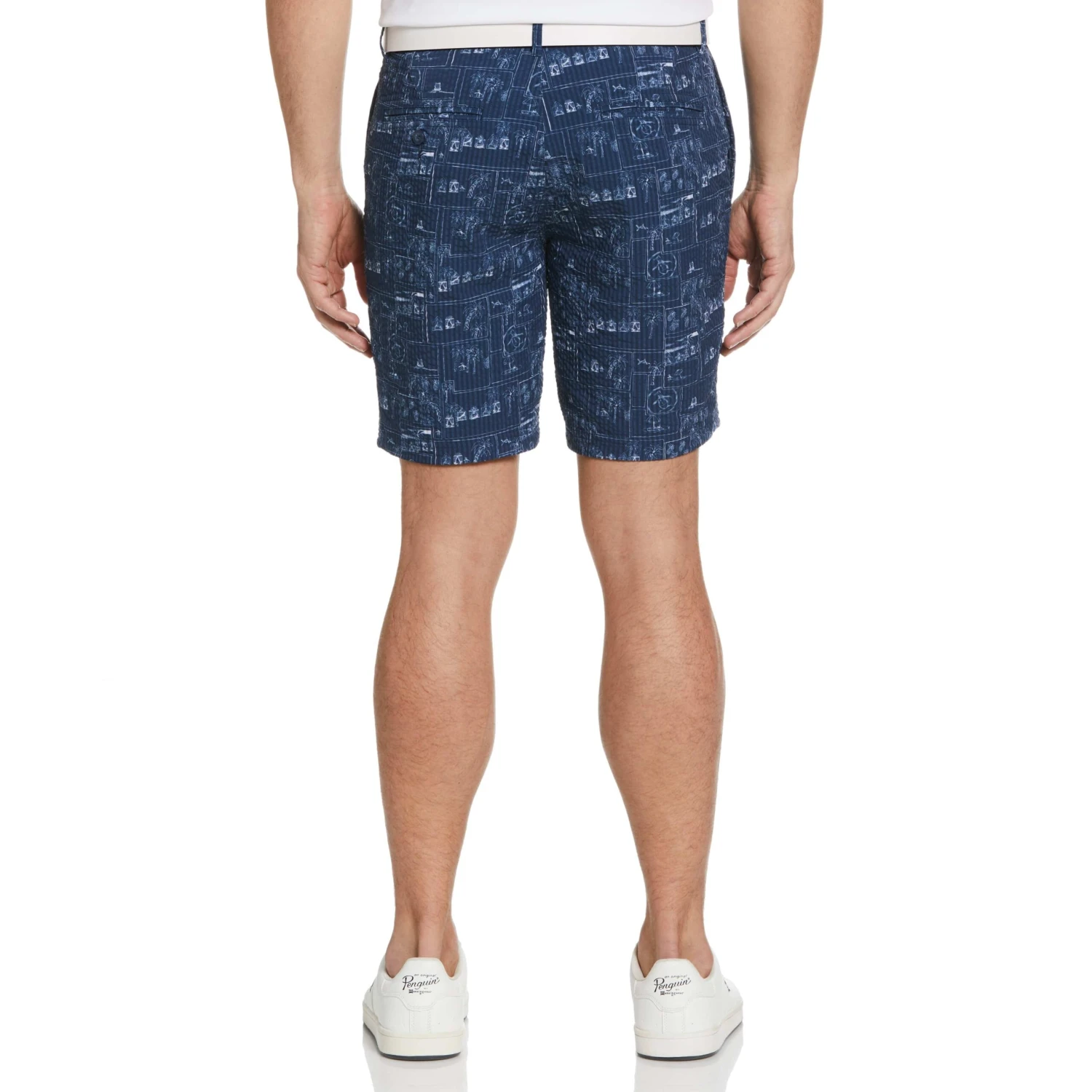 Original Penguin Beach Club Print Seersucker 8" Golf Shorts 4 Original Penguin Beach Club Print Seersucker 8" Golf Shorts - Image 2