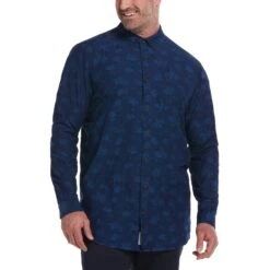 Original Penguin Big & Tall Jacquard Denim Shirt