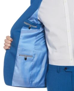 Original Penguin Blue Textured Wool Blend Two Piece Suit -Original Penguin Blue Textured Wool Blend Two Piece Suit Original Penguin 7