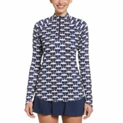Original Penguin Butterfly Print Sun Protection Tennis Shirt