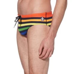 Original Penguin Pride Rainbow Stripe Swim Brief -Original Penguin Pride Rainbow Stripe Swim Brief Original Penguin 3