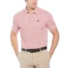 Original Penguin Short Sleeve All-Over Heritage Geo Print Polo -Original Penguin Short Sleeve All Over Heritage Geo Print Polo Strawberry Pink Original Penguin