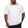 Original Penguin Striped Collar And Cuff Interlock Polo -Original Penguin Striped Collar and Cuff Interlock Polo Bright White Original Penguin