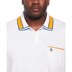 Original Penguin Striped Collar And Cuff Interlock Polo -Original Penguin Striped Collar and Cuff Interlock Polo Original Penguin 3