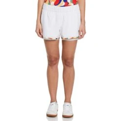 Original Penguin Women's 3" Printed Trim Stretch Tennis Shorts