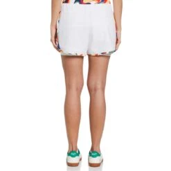 Original Penguin Women's 3" Printed Trim Stretch Tennis Shorts -Original Penguin Womens 3 Printed Trim Stretch Tennis Shorts Original Penguin 3