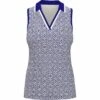 Original Penguin Women's Abstract Printed V-Neck Golf Top -Original Penguin Womens Abstract Printed V Neck Golf Top Bluing Original Penguin