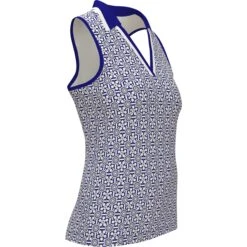 Original Penguin Women's Abstract Printed V-Neck Golf Top -Original Penguin Womens Abstract Printed V Neck Golf Top Original Penguin 3