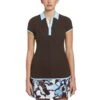 Original Penguin Women's Multi-Directional Rib Golf Polo -Original Penguin Womens Multi Directional Rib Golf Polo Ristretto Original Penguin